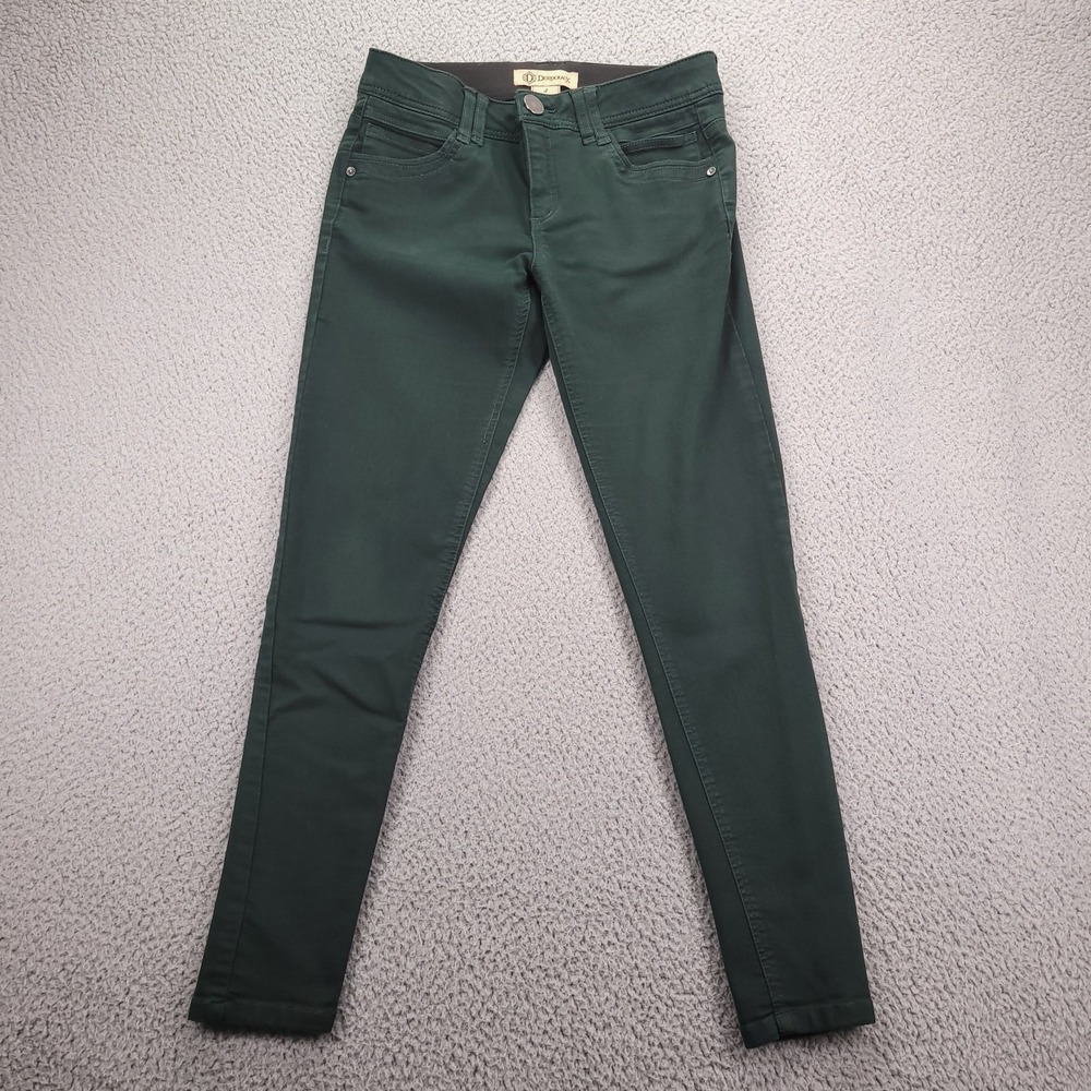 DEMOCRACY Jeans Womens Size 4 Ankle Skinny Green "Ab" Tech Stretch Denim 29x27